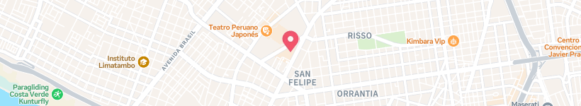 Map Of Toku Sushi, Lima, Peru, Restaurant