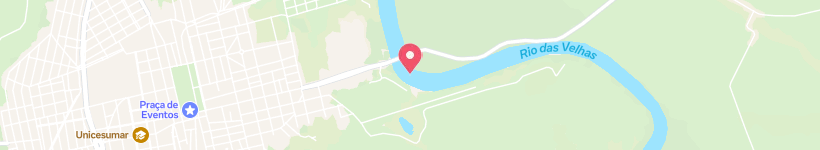 Map Of Rio Das Velhas, Brazil, Stream Bend