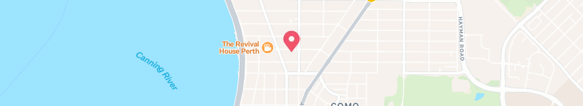 Map Of Como Waters, Como, Australia, Hotel