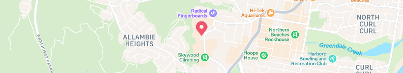 Map Of Cactus Cafe, Brookvale, Australia, Restaurant