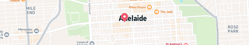 Map Of Les Deux Coqs, Adelaide, Australia, Restaurant
