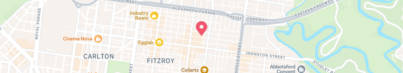 Map Of Easey's, Collingwood, Australia, Restaurant