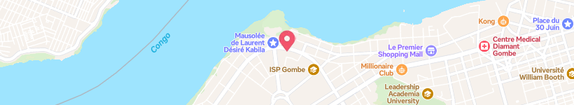 Map Of Banque Centrale Du Congo, Kinshasa, Dr Congo, Finance