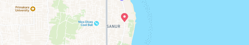 Map Of Cafe Smorgas, Sanur, Indonesia, Restaurant