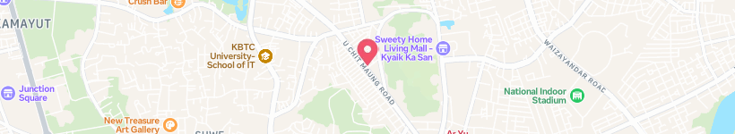 Map Of Thinzar Thet Lae, Yangon, Myanmar, University
