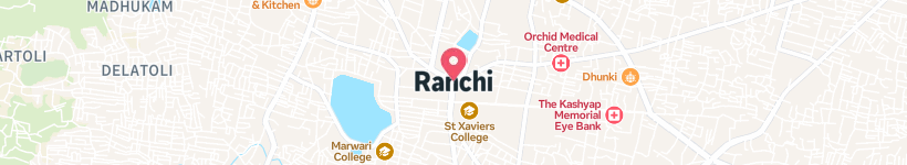 Kaart Van Shaheed Albert Ekka Chowk, Ranchi, Indië, Kruispunt