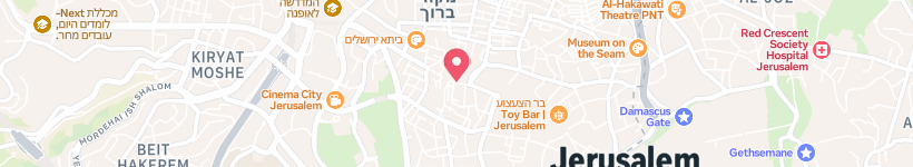 Map Of Pizza Bomba, Jerusalem, Israel, Restaurant