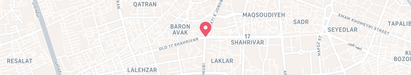 Map Of Chahārrāh-E Hefdah-E Shahrīvar, Iran, Intersection