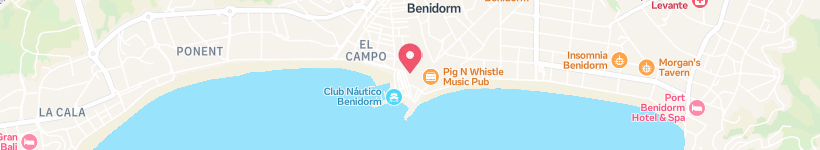 Map Of La Taperia Aurrera, Benidorm, Spain, Restaurant