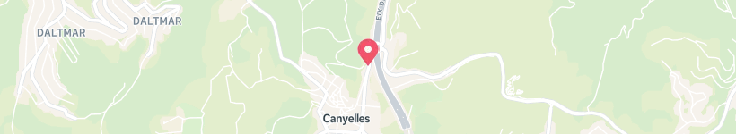 Map Of Catering La Hoguera, Canyelles, Spain, Restaurant
