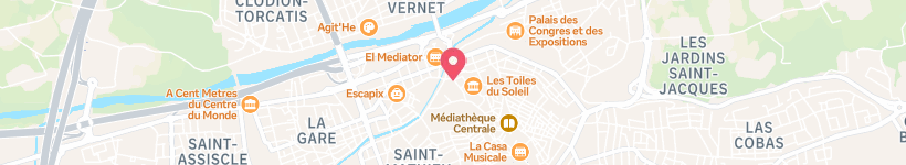 Kort Over Babines, Perpignan, Frankrig, Restaurant