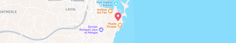 Map Of Periko Antibes, Antibes, France, Restaurant