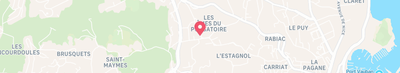 Map Of Pizza Du Trianon, Antibes, France, Restaurant