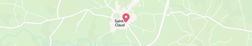Map Of Restaurant Les Platanes, Saint-Claud, France, Restaurant