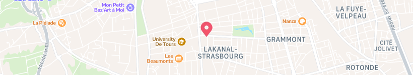 Map Of Around The Bread Bakery, Tours, France, Restaurant