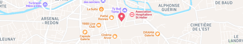 Map Of Bar Le Select, Rennes, France, Restaurant