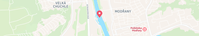 Map Of Modřanský Jez, Czechia, Weir