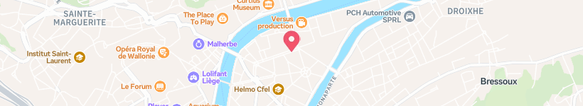 Map Of Côté Cour Côté Jardin, Liège, Belgium, Restaurant