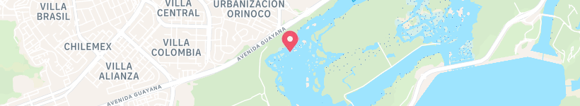 Map Of Cachamay Falls, Venezuela, Waterfall