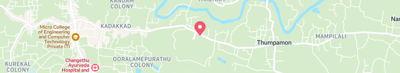 Map Of Kaipuzha Sree Krishna Temple, India, Landmark